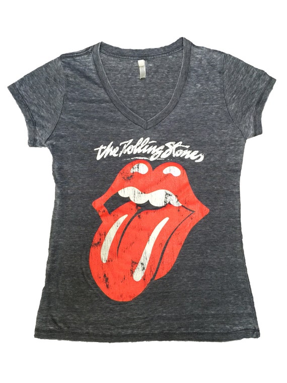 A Tribute To The Rolling Stones Ladies V Neck T Shirt 8019