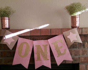 Custom Birthday Glittered Cardstock Number Banner