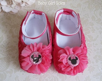 Minnie Mouse First Birthday Outfit - Hot Pink Minnie Mouse Shoes - Minnie Mouse 1st Birthday Outfit - Pink Minnie Mouse Birthday Outfit
