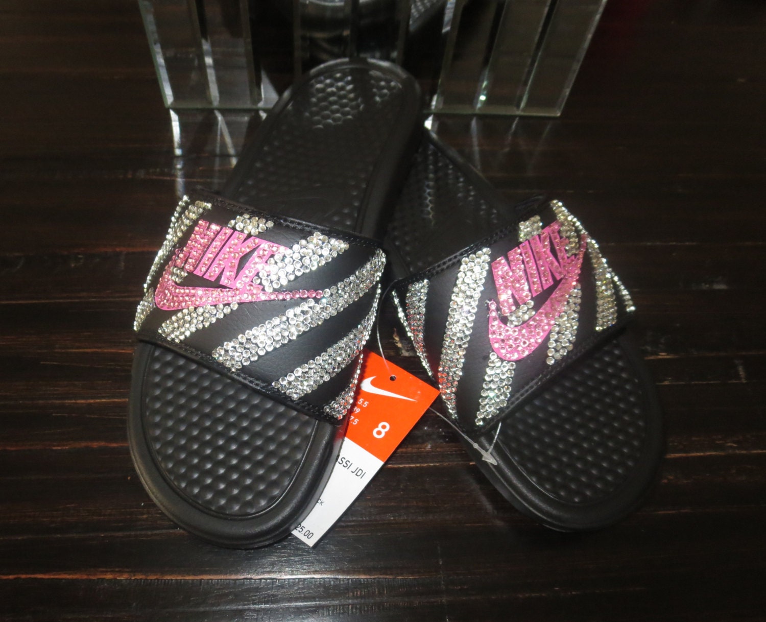 nike sparkle slides