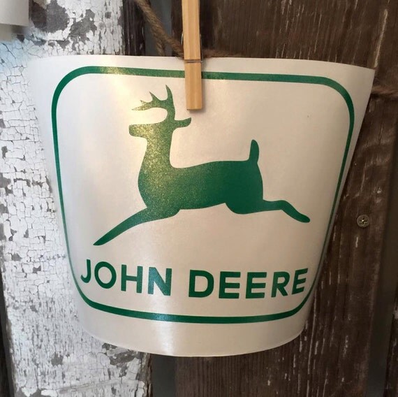 John Deere Vinyl Decal by HeavenScentHavana on Etsy