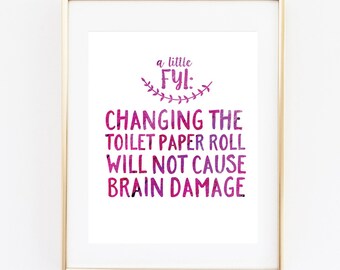 Change toilet paper | Etsy