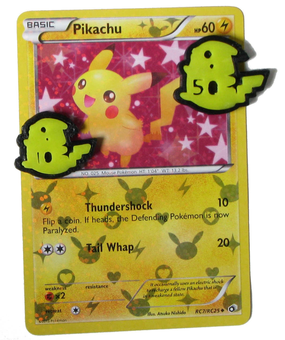3D Printed Pokemon Pikachu Damage Counters by LeisureRulesInc