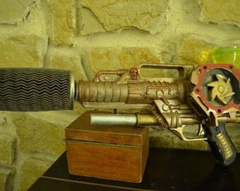 steampunk gun, stylized steampunk gun