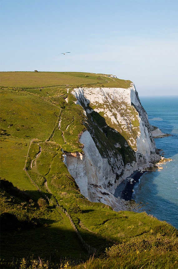 Vertical White Cliffs of Dover Print Landscape Photography