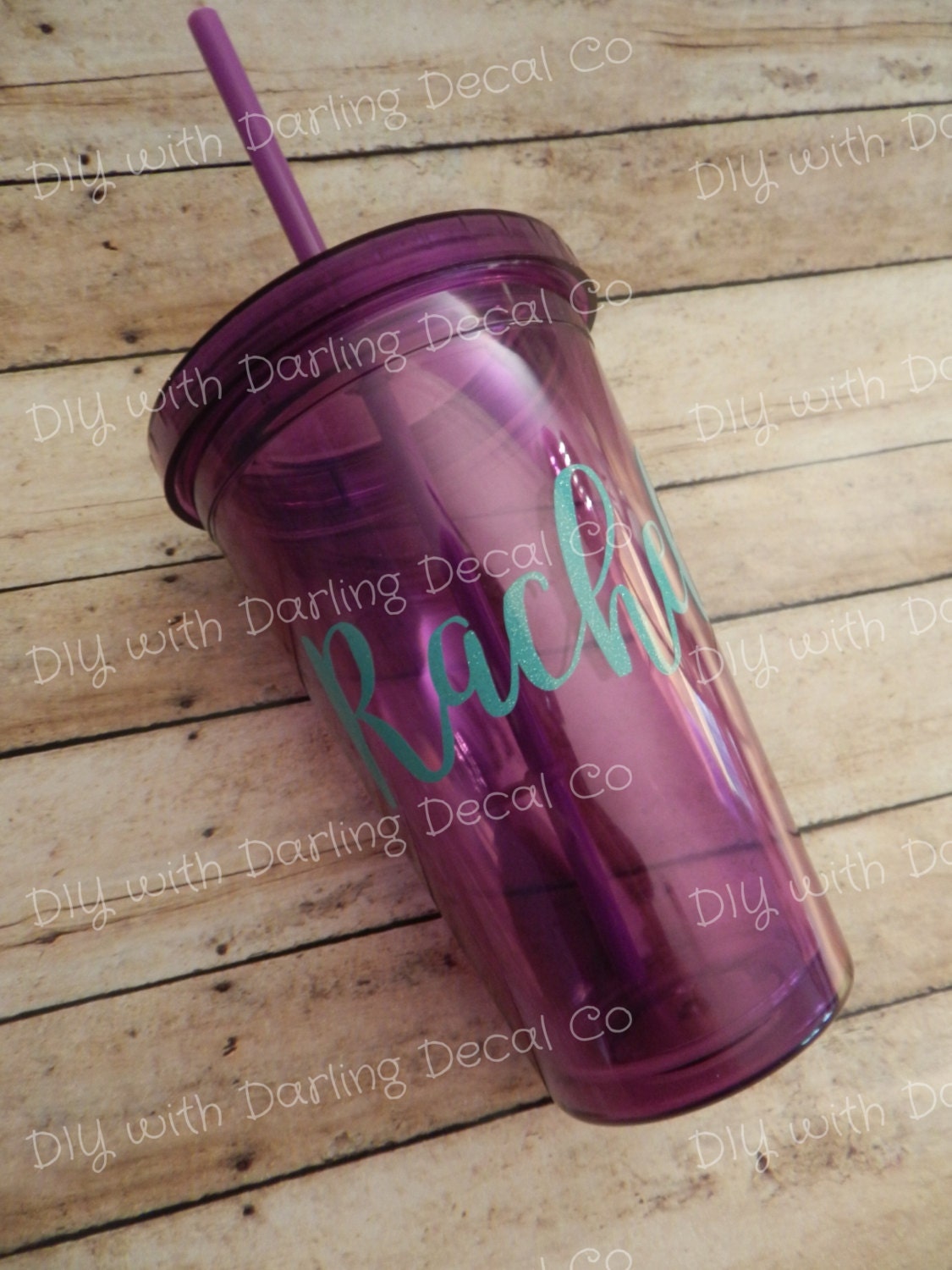 Name Adhesive Decal DIY Stainless Steel Cup Tumbler Sticker