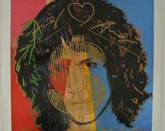 Andy Warhol (1928-1987) Fantastique Dessin original avec 3 Signatures sur album conçu par Andy Warhol COA