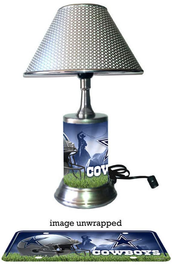 Dallas Cowboys Lamp with chrome shade