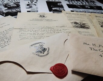 Harry Potter ACCEPTANCE Letter(Personalized) + potion recipes of magic book Hogwarts.