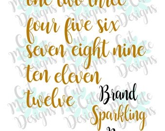 SVG DXF PNG cut file cricut silhouette cameo scrap booking Brand Sparkling New Monthly Milestone Baby