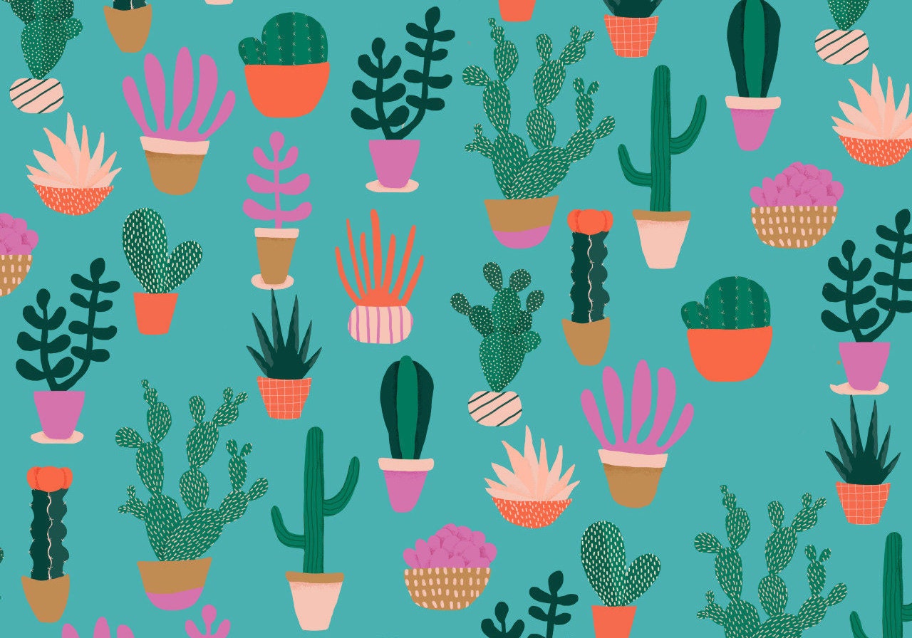 Cacti print by Naomi Wilkinson