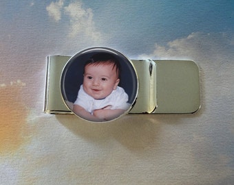 Custom Photo Money Clip - Personalized for Dad or Wedding - Men's Keepsake - Father's Day Gift