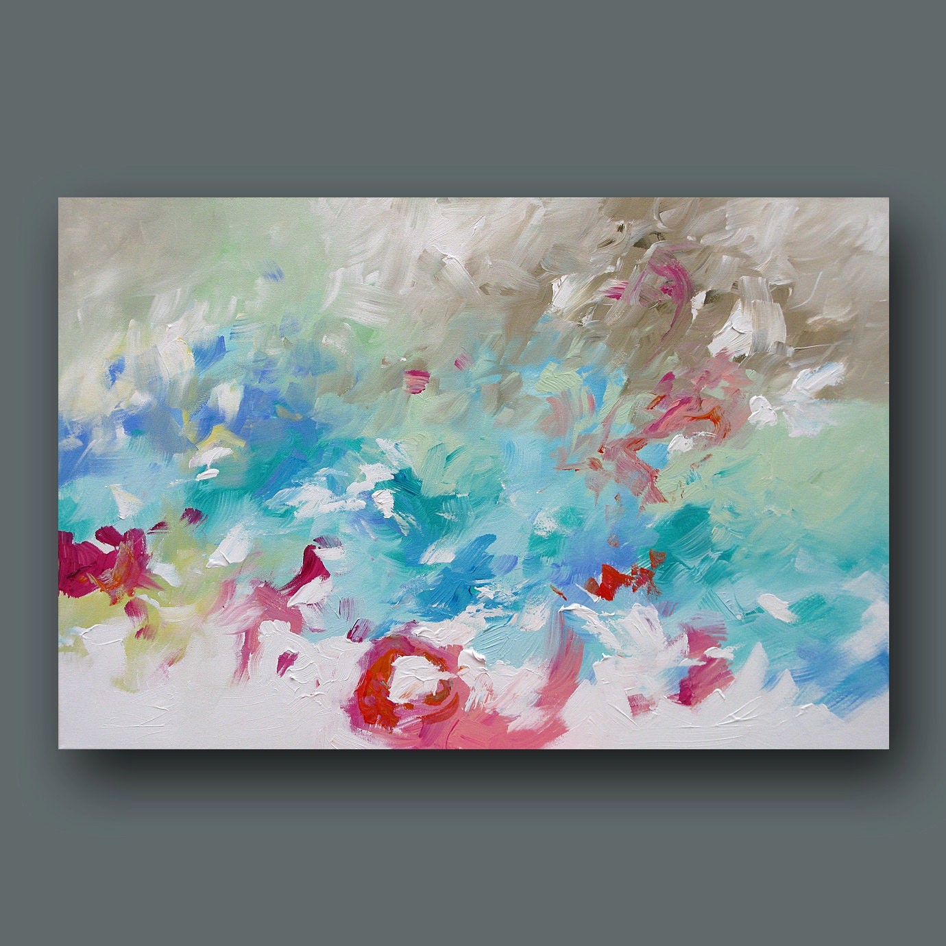 Painting Abstract Art Original Wall Art Modern by LindaMonfort