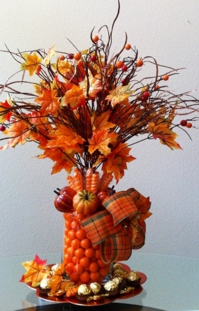Fall/Thanksgiving Candy Bouquet ~ Centerpiece for tables, Parties, host/hostess gift