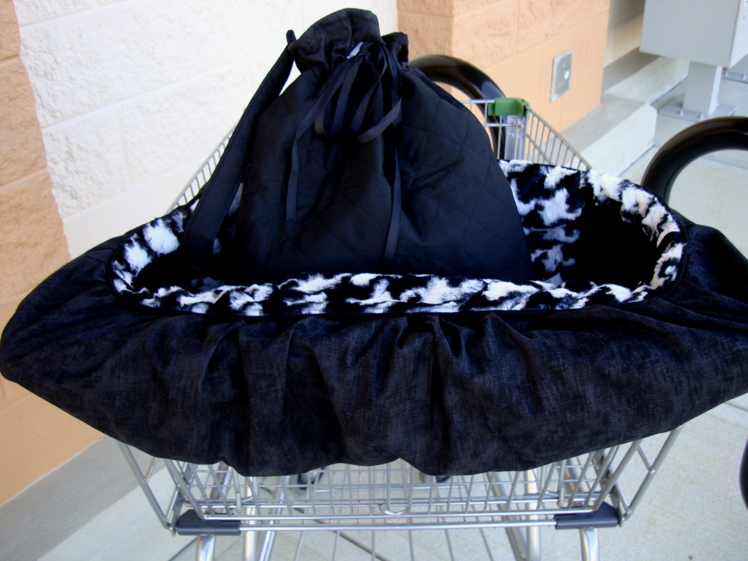 Dog Cart Cover Shopping Cart Cover Dogs Pets Black and