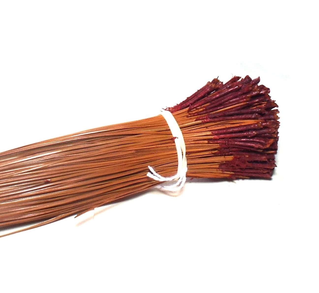 Dyed Pine Needles Red Caps Pine Needle Basketry Coiling