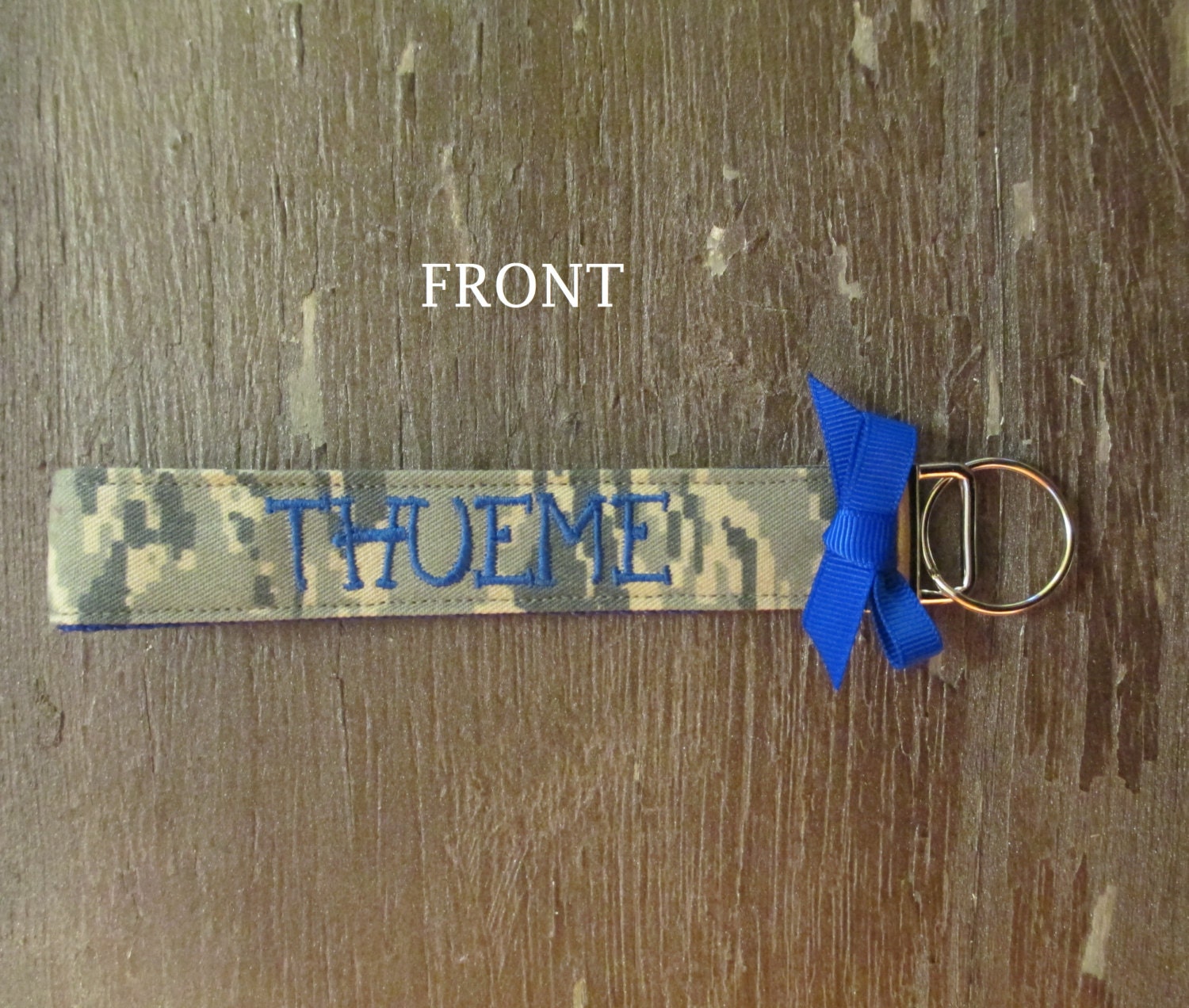 Military Wristlet DOUBLE SIDED Air Force Custom Name Tape Key