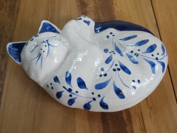 SALE Potting Shed Dedham Pottery Blue White by pattispolkadots