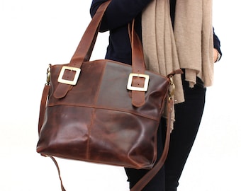 large brown tote purse