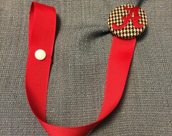 Pacifier Clip Alabama Crimson Tide Fan inspired