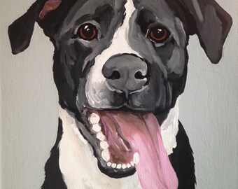 Custom Dog Portrait, 10 x 10 Custom Dog Portrait, Custom Dog Painting, Custom Pet Portrait, Paint My Pup, Gift for Dog Lover
