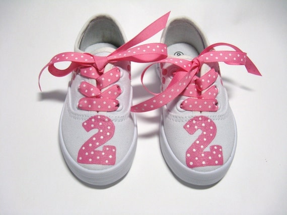 Birthday Shoes Customized Age or Number by boygirlboygirldesign