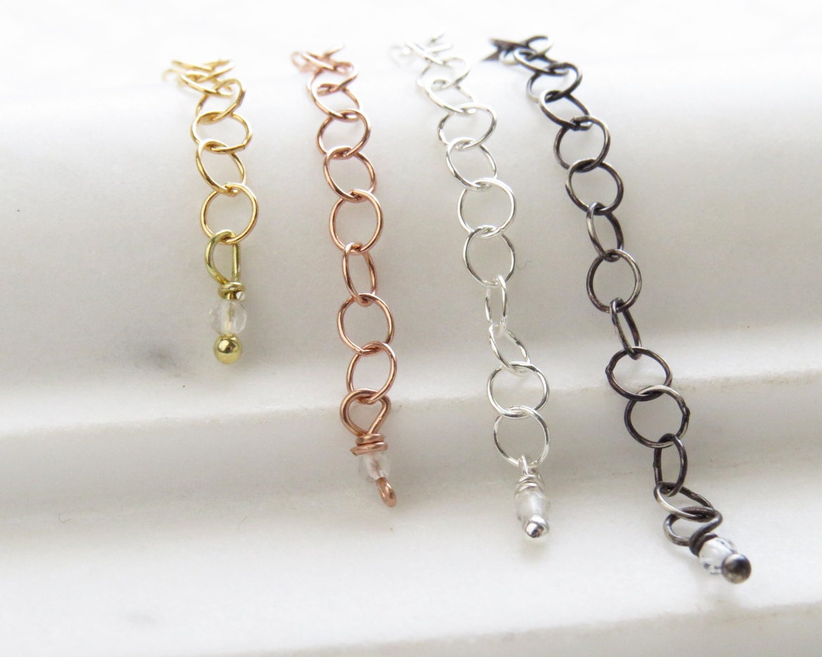 Necklace Extender Yellow Gold Rose Gold by ShopSomethingBlue