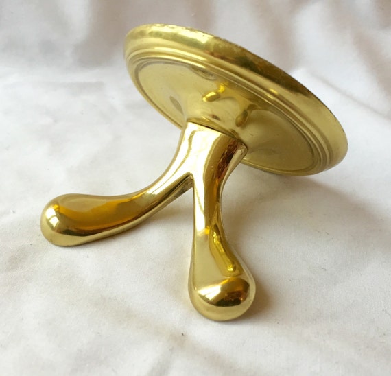 BRASS DOUBLE HOOK Vintage Brass Decorative Wall by StudioVintage