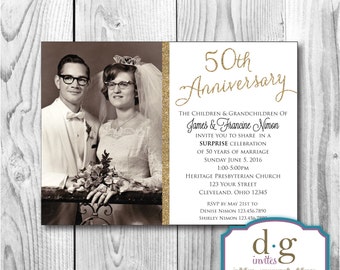 50th Anniversary Invitation, 50th, Anniversary Invitation, Anniversary, Wedding annversary, PRINTABLE