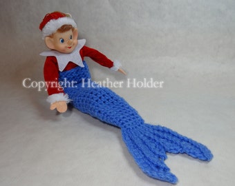 Christmas Elf Mermaid Tail Pattern
