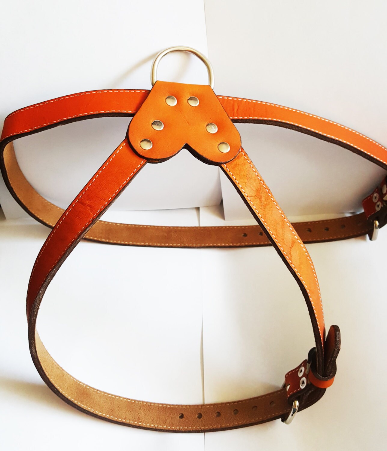 XL Cool Leather Dog Harness Brown XL