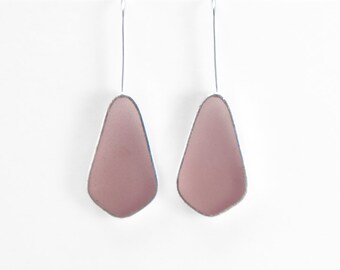 Absolute Earrings in gray/violet resin sterling silver