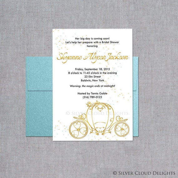 Princess Bridal Shower Invitations 2