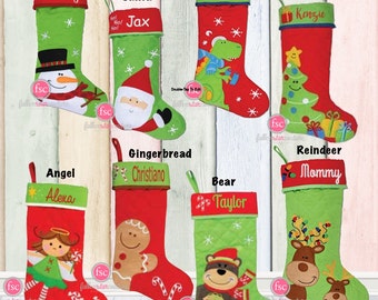 Personalized christmas stocking , STEPHEN JOSEPH , christmas tree stocking , family christmas stockings , kids stocking , monogram stocking