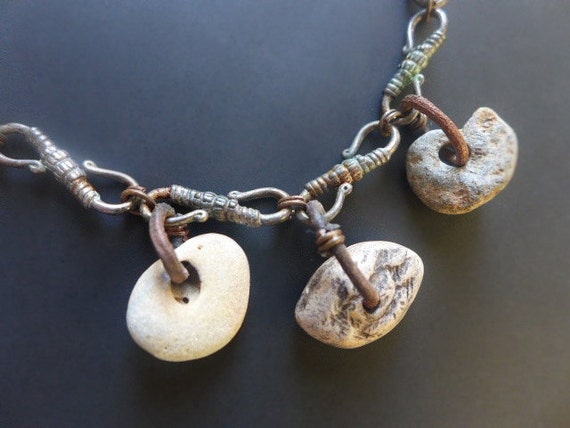 Landloper. Grey stone choker necklace. 