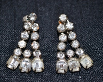 Rhinestone Vintage Coro Rhinestone Earrings