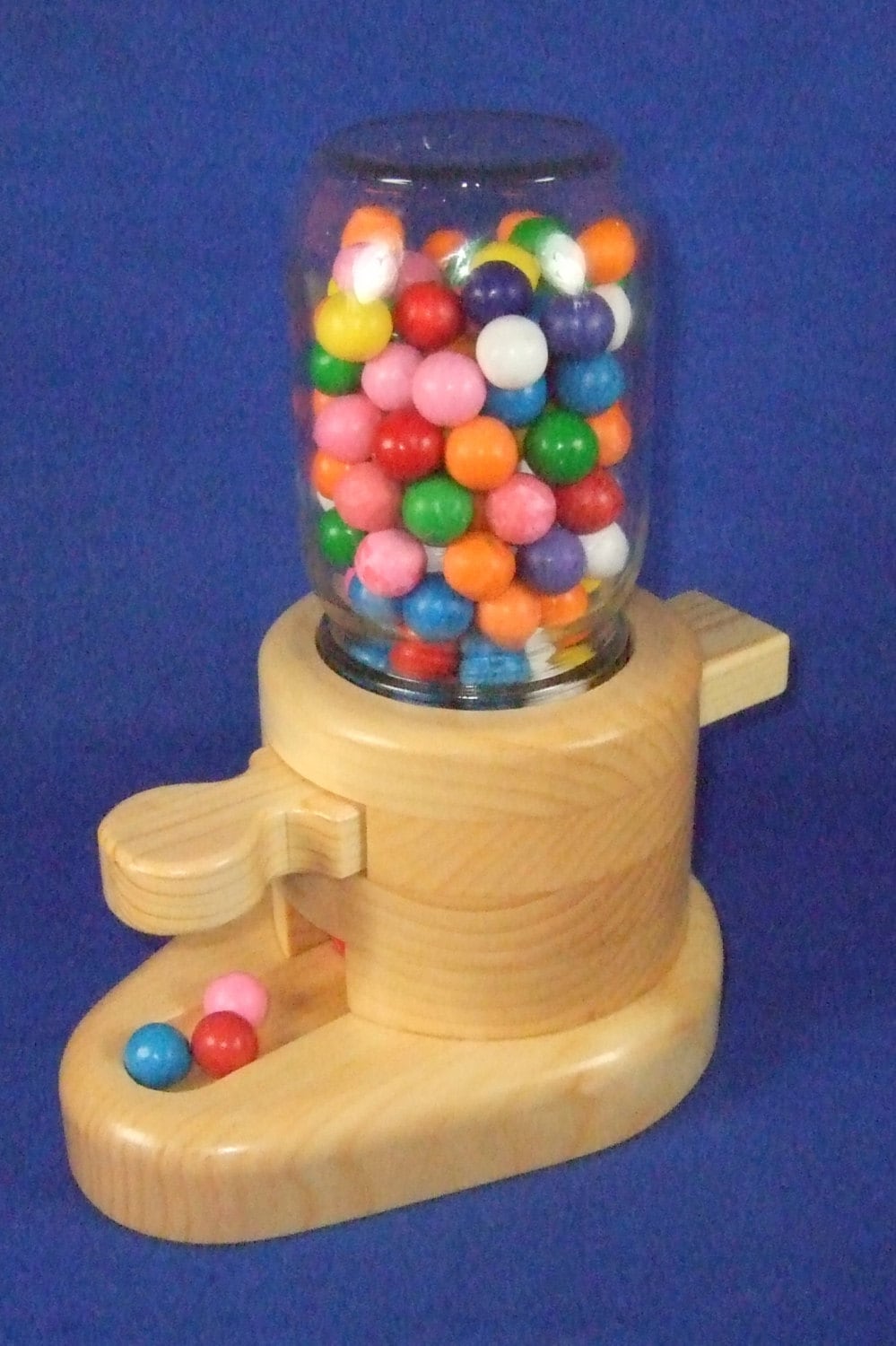 Handcrafted Wooden Gumball Dispenser by WoodcraftingByRobert