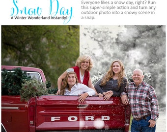 Photoshop Action | Snow Day - Photography Editing Made Easy With This One (atn) Action to Install on Your Computer.