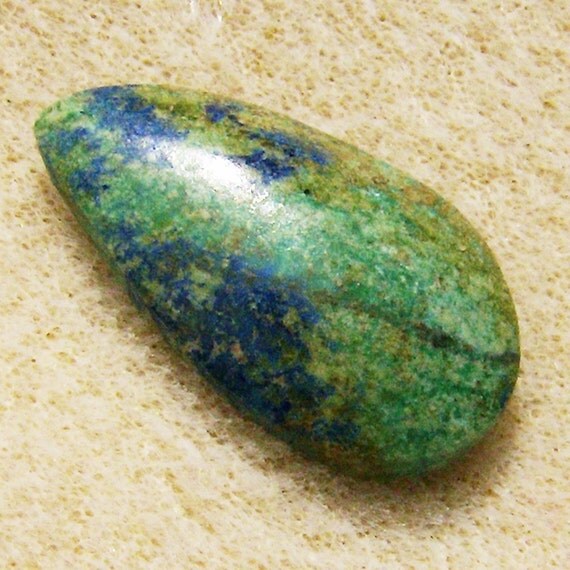 Chrysocolla Azurite Cabochon Exquisite Dark Blue And Green