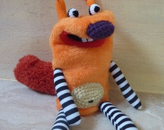 Squirrel - simple plush moving mouth hand puppet