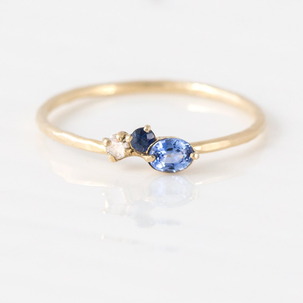 blue river mini cluster ring blue by melaniecaseyjewelry blue river mini cluster ring blue by melaniecaseyjewelry