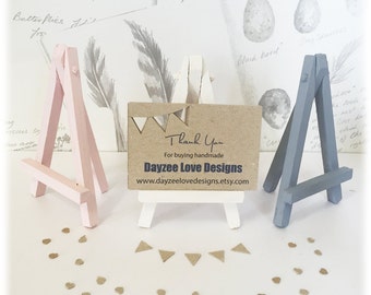 Mini Easel Stand, Wedding table number, party decor, chalkboard stand in custom colours