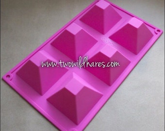 PYRAMID Silicone Mold, 21 oz. 6 Cavity, Heat Resistant, Two Wild Hares