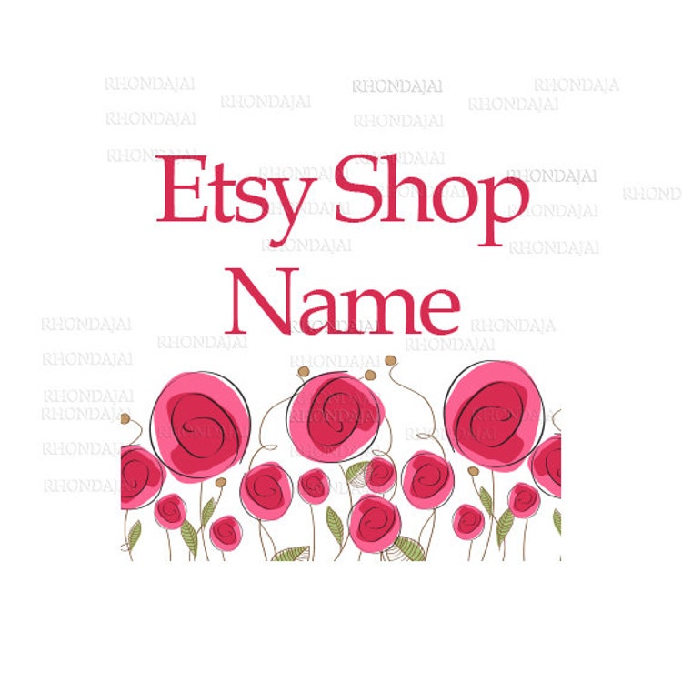 Pink Shop Logo Pink Etsy Branding Etsy Store by RhondaJai