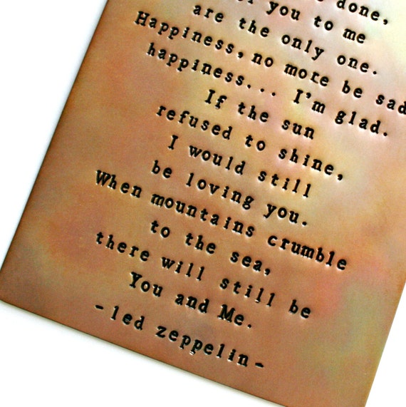 Copper Wall Plaque 6X4 inch Can Be Customized Led