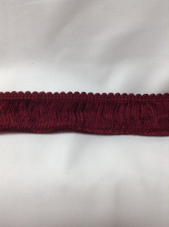 1 1/2 wide Home Decor Brush Fringe Trim Merlot Red 3