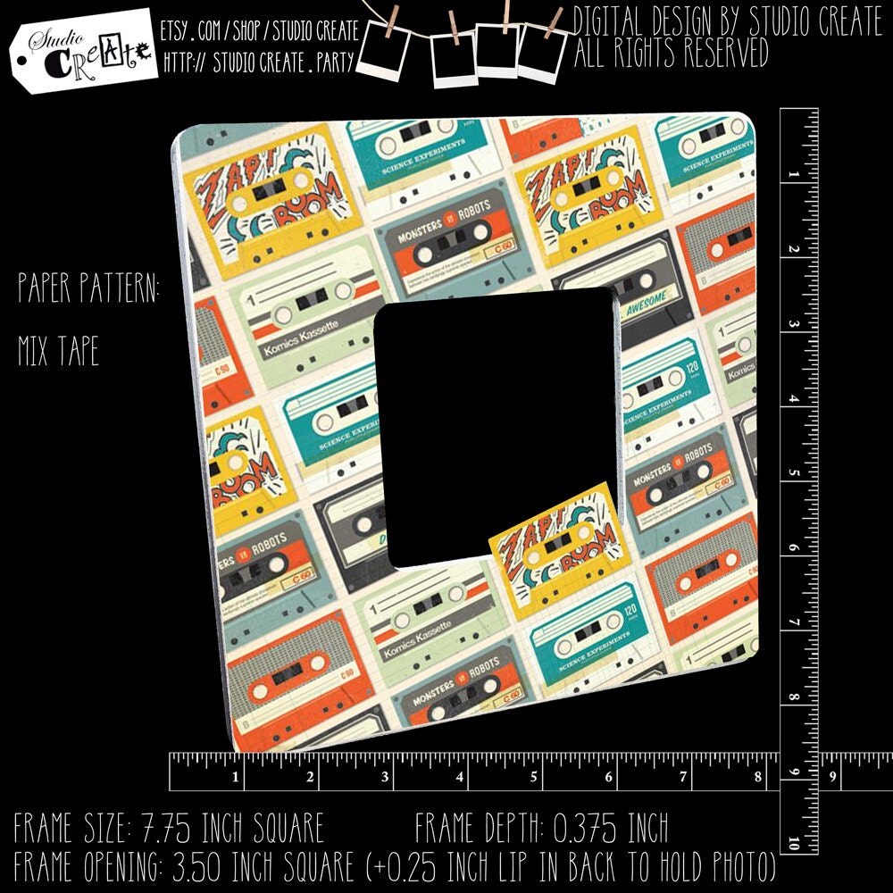 photo frame mix tape by studioCREATE on Etsy
