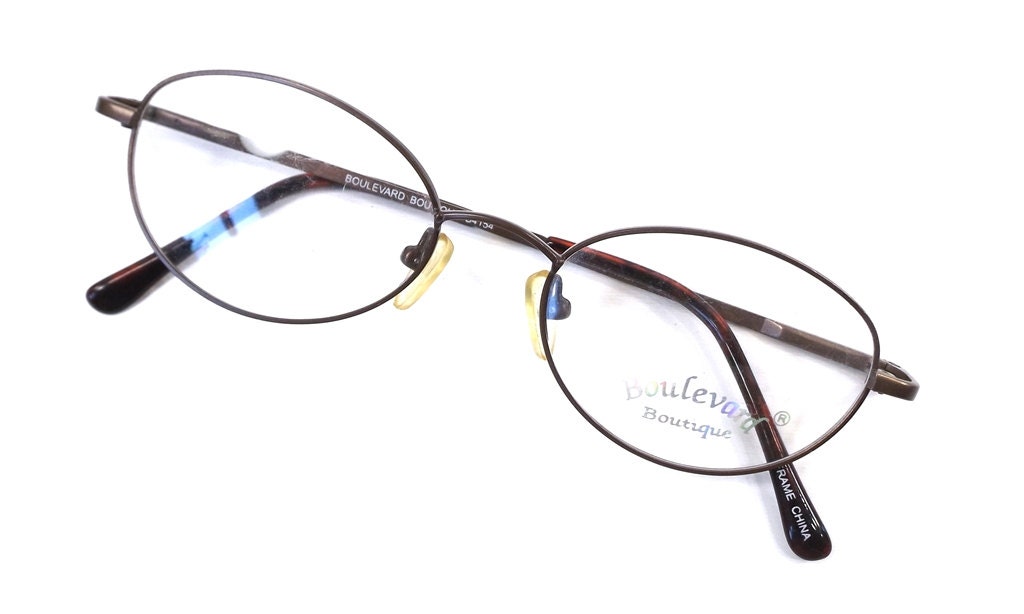 Vintage 90s Deadstock Eyeglasses Oval Frame Eye Glasses Matte 
