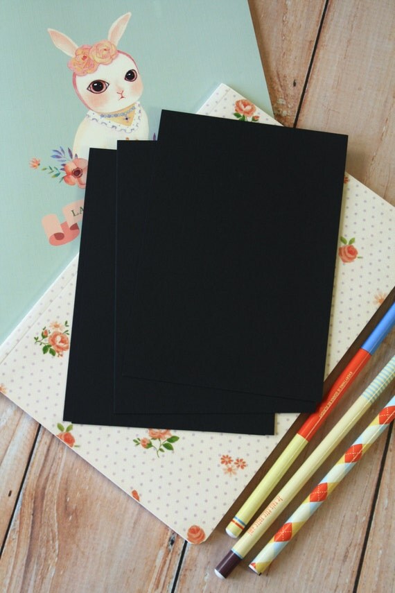 Black postcard blanks