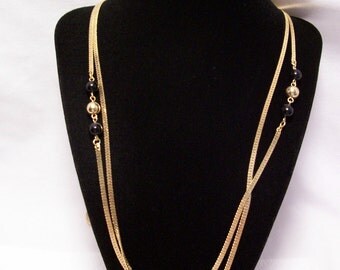 Necklace, Vintage Necklace, Rope Necklace